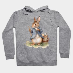 Peter Rabbit having tea Hoodie